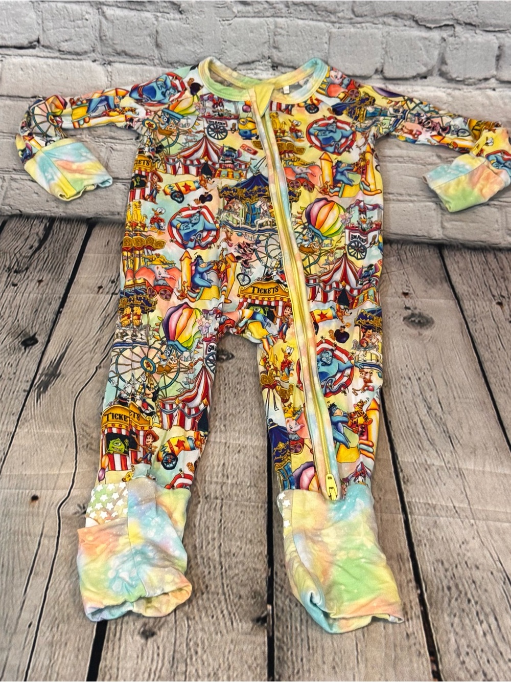 Sugar Swan Carnival Bamboo Zippie Romper